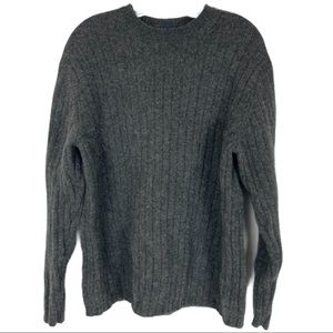 GAP ll Men’s Gray Lambswool Crewneck Sweater Large